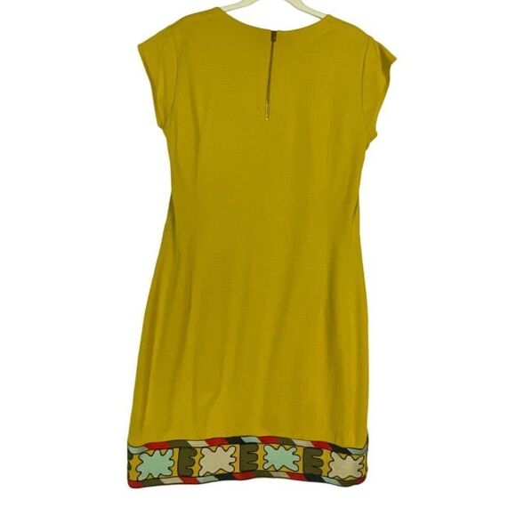 French Connection Women's Yellow Dress 100% Cotton, Embroidered Design, size 12 - Picture 5 of 8